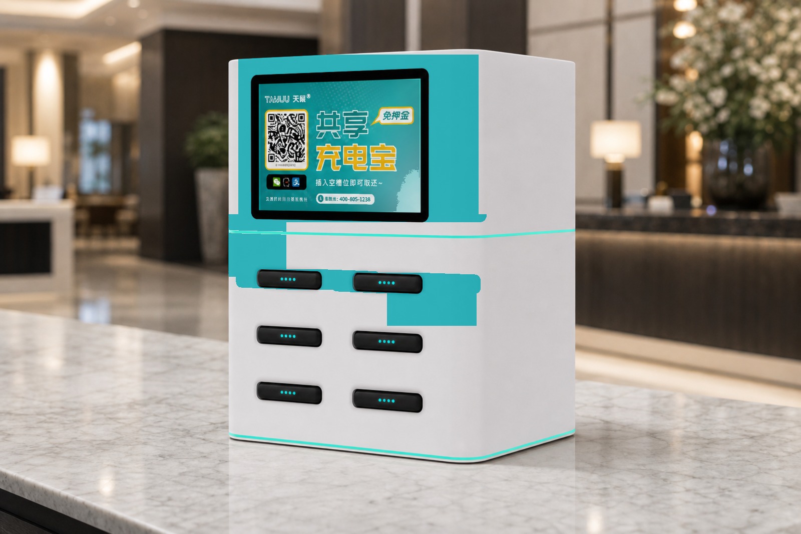 6-Slot Stackable Shared Power Bank Cabinet view 3 — Tianju IoT Shenzhen OEM
