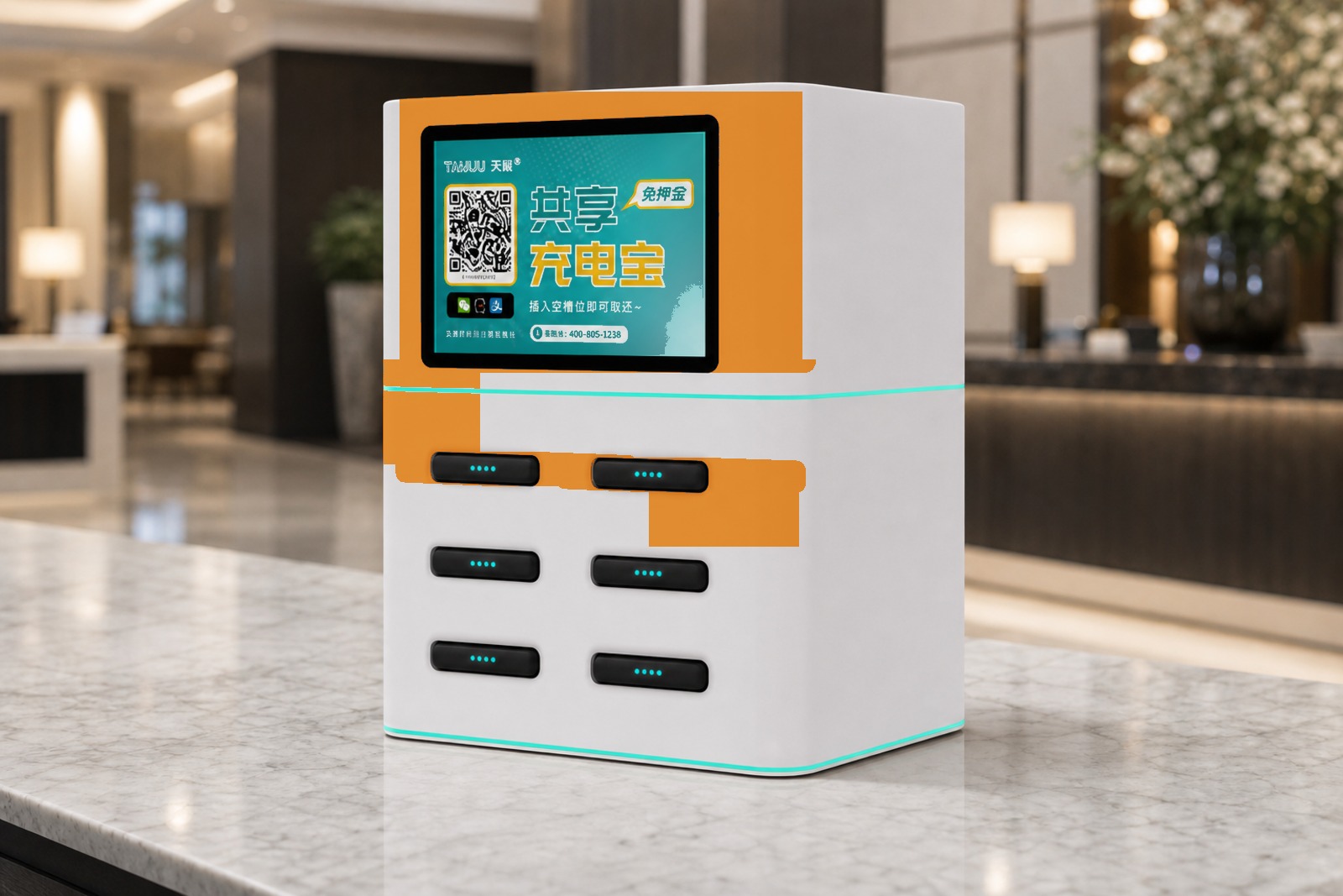 6-Slot Stackable Shared Power Bank Cabinet view 2 — Tianju IoT Shenzhen OEM