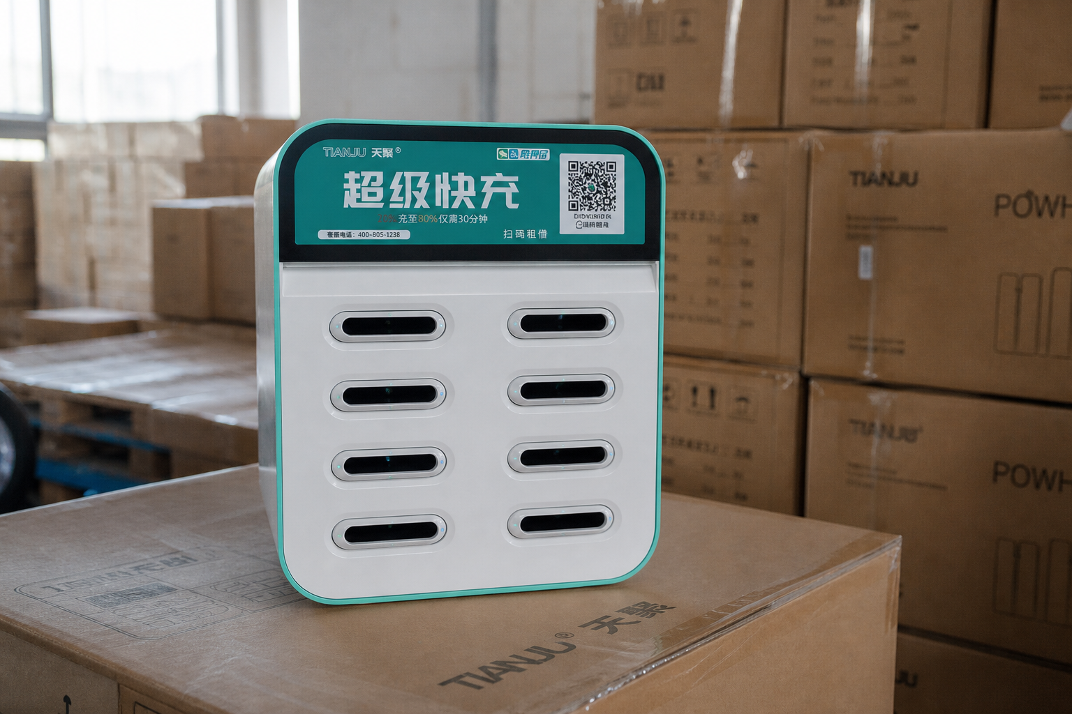 Shared power bank cabinets packed for overseas OEM export shipment